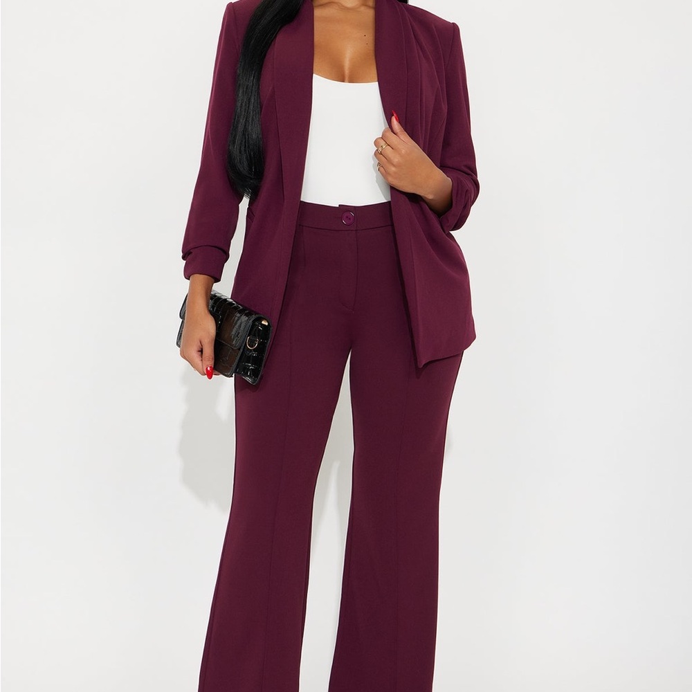Fashion Nova Chic Wine Pantsuit